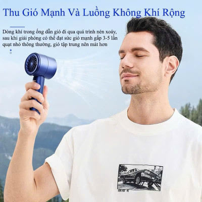 Quạt Tích Điện Mini Cầm Tay 638 – Màn Hình LED, 100 Tốc Độ Gió, Pin 4000mAh Siêu Mát - HÀNG CHÍNH HÃNG MINIIN