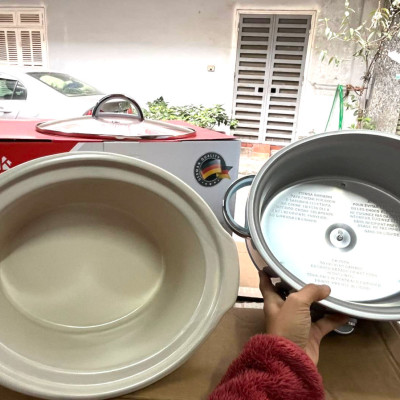 Nồi nấu chậm 3.5L Kalpen SK1 công nghệ Đức - Tần gà, nấu cháo, chưng yến, bảo hành 2 năm - Hàng chính hãng