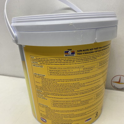 Sơn nước Toa 4 Season Top Silk dễ lau chùi nội thất màu vàng kem 8792 _5L