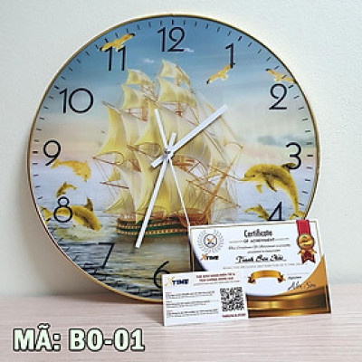 Đồng hồ nghệ thuật treo tường, chính hãng XTime, máy kim trôi, Bảo hành 1 đổi 1