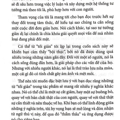 Giản Dị: Giải Pháp Cho Những Vấn Đề Của Con Người
