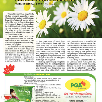 Sáng Mắt PQA Thành Phần Từ Thiên Nhiên Hỗ Trợ Bổ Cho Mắt, Cải Thiện Thị Lực Hộp 25 Gói