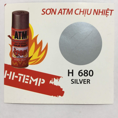 Sơn xịt chịu nhiệt màu bạc ATM H680