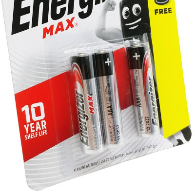 Vỉ 3 Viên Pin AAA Max - Energizer E92 BP2+1