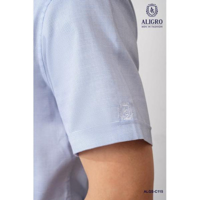 Áo sơ mi nam ngắn tay ALIGRO sợi tre bamboo mềm mại, hạn chế nhăn nhàu form slim vừa thời trang công sở ALGS-C115