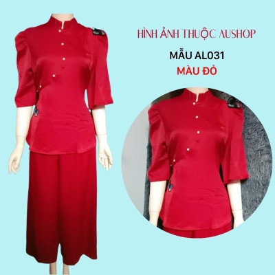 Đồ lam đi chùa cao cấp AL031 kết cườm thêu bướm cực đẹp