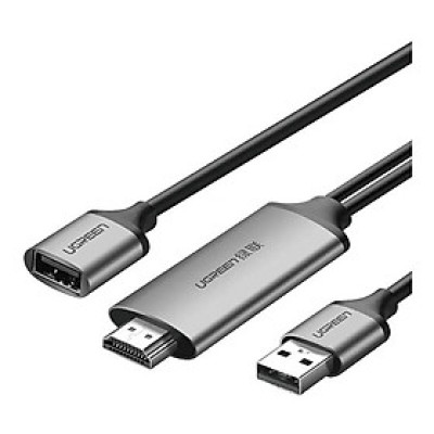 Ugreen UG50291CM151TK 1.5M màu Xám Cáp chuyển đổi USB 2.0 sang HDMI hỗ trợ phân giải FULL HD cao cấp - HÀNG CHÍNH HÃNG