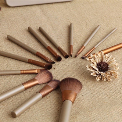 Hộp  cọ trang điểm 12 món .lông mịn ,mềm đa năng trang điểm ,kèm hộp thiếc cho chị em làm đẹp