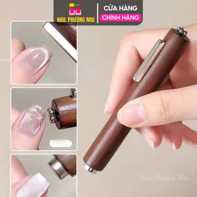 Combo Sơn Gel Mắt Mèo Cực Quang QINGYOU Và Nam Châm 3in1 Cán Gỗ Cao Cấp Siêu Từ Tính Đẩy Hiệu ứNg Mắt Mèo tráng gương Làm Nail Siêu Sáng Hot Nữ Women
