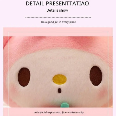 Gấu bông Melody ôm dâu đáng yêu - Size từ 30cm đến 85cm - Quà tặng gấu bông Kuromi mềm mại cao cấp - Gối ôm cho bé.