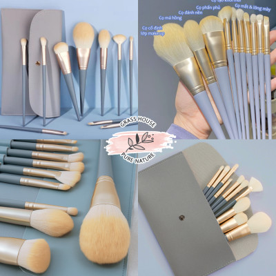 Bộ Cọ Trang Điểm make up 9/ 10 / 12 Cây có kèm bóp đựng cọ tiện dụng chuyên nghiệp