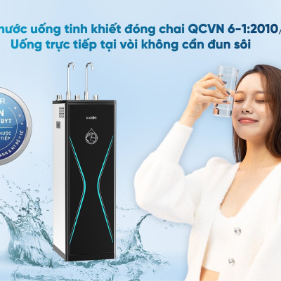 Máy lọc nước nóng lạnh RO Mỹ 10 lõi Karofi KAD-D528 - Giao trước lắp sau miễn phí toàn quốc - Bảo hành 36 tháng - Hàng chính hãng