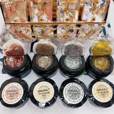 Gel Nhũ Siêu Sáng Huaxi Plantinum 7 Màu Vẽ Viền Hũ 8ml, Gel Nhũ Viền Đặc Làm Nail, Vẽ Móng Tay Chuyên Dụng  Nail Phương Miu Nữ Women