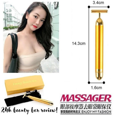 Máy massage mặt đa vị trí Beauty Gold 24k Loại Tốt Nhất giảm căng thẳng cực nhanh chóng (Tặng Kèm Pin AA)