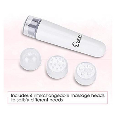 Máy mát xa mini máy cầm tay (Tặng Kèm Pin AA) massage dạng bút điện mát xa mắt 4 đầu (10x2,5cm) 