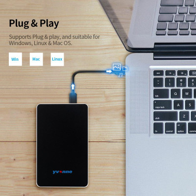 Ổ cứng di động bên ngoài Yvonne 2.5 "USB 3.0 HDD Tương thích cho PC Mac Máy tính để bàn Máy tính xách tay 