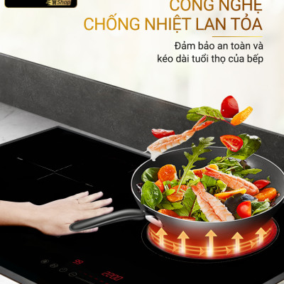 Miễn phí giao lắp toàn quốc - Bếp Âm Đôi Từ Hồng Ngoại Premium Nagakawa NAG1252M - Bảo hành 5 năm - Made in Malaysia - Hàng Chính Hãng