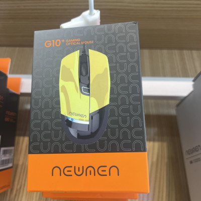 Chuột Quang Có Dây Newmen G10 Plus Vàng Đen Cá mập Chuyên Game - Hàng Chính Hãng