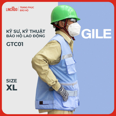 Áo Gile Bảo Hộ Lao Động Vải Thành Công Cao Cấp Dành Cho Kỹ Sư, Kỹ Thuật Mã GTC01