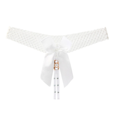 Quần lọt khe quần lót nữ ren sexy rỗng thắt lưng mỏng khoe eo sexy cám dỗ thoáng khí nơ trước