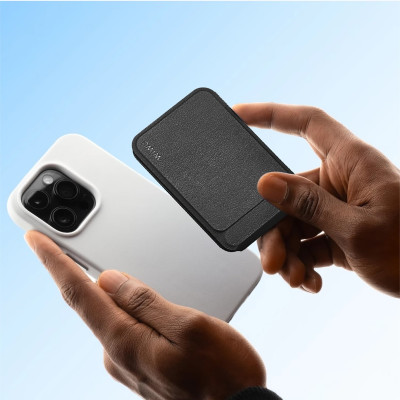 Giá đỡ da từ tính gấp gọn dạng ví kiêm gậy selfie kê điện thoại hiệu WIWU Wallet Mag XPro iPhone 16 15 14 13 12 s22 S23 S24 z fold flip - Hàng nhập khẩu