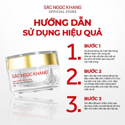Kem Dưỡng Da Ban Đêm Sắc Ngọc Khang 30g giúp dưỡng ẩm, hỗ trợ mờ thâm nám, sạm, tàn nhang