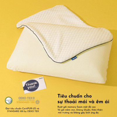 Gối Cao Su Non NOOZ Memory Foam Pillow Gối Công Thái Học Giảm Đau Mỏi Cổ Vai Gáy