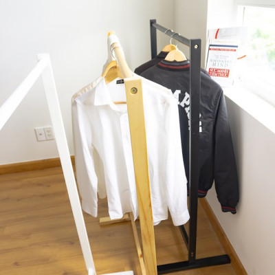 GIÁ TREO QUẦN ÁO XUẤT KHẨU HÀN QUỐC GỖ MÀU ĐEN - LINE HANGER BLACK