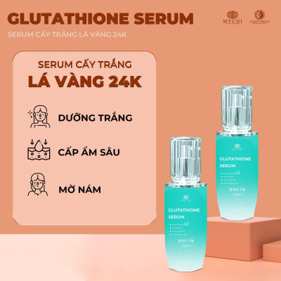 Kem face Mychi và serum cấy trắng lá vàng 24k Mychi