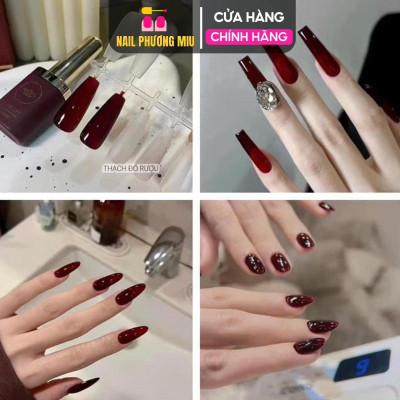 Sơn Thạch Đỏ Rượu Vang ANNIES Cao Cấp Cao Cấp 12ml Siêu Xinh Làm Nail, Sơn Gel Rượu Vang Chai Củ Hành Số 20 Đậm Mướt Lên Màu Chuẩn Cho Móng Siêu Sang
