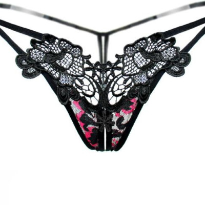 Quần lót nữ xẻ đáy lọt khe - Màu đen