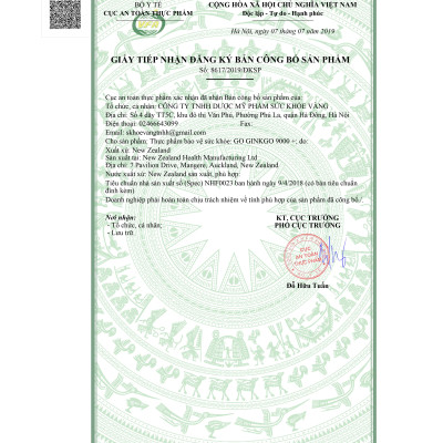 GO Ginkgo 9000+ 30 viên- Viên uống bổ não nhập khẩu chính hãng GO Healthy New Zealand