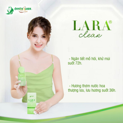 COMBO 2 Lọ Xịt Khử Mùi Toàn Thân LARA CLEAR Quyên Lara 40ml, Giúp Ngăn Tiết Mồ Hôi, Khử Mùi Hôi