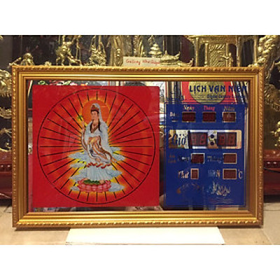 Tranh đồng hồ vạn niên Phật Bà - 35602