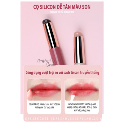 Cọ tô son môi silicon đầu tròn Bàn chải son môi cầm tay đa năng che khuyết điểm không dấu vết