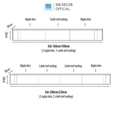 Kệ Tivi Gắn Tường Bo Cong Màu Trắng 2 Ngăn Kéo Và Cánh Mở Hiện Đại SIB Decor TV169