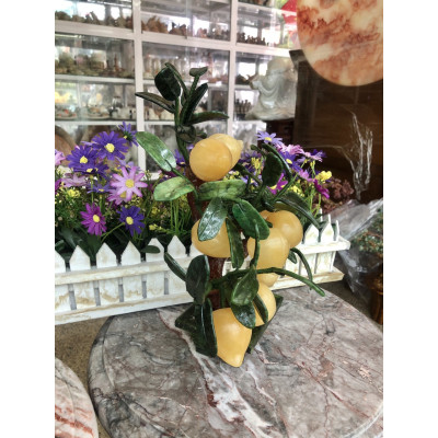 Cây đào phong thủy đá ngọc hoàng long gồm 9 quả - Cao 30 cm