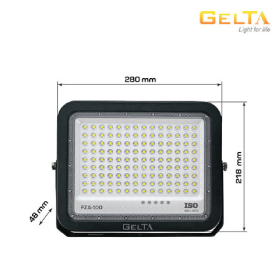 Đèn LED Pha Năng Lượng Mặt Trời Gelta – FZA100