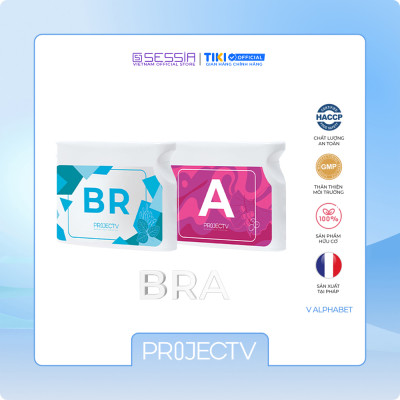 [TẶNG 5 TÚI PV ZIP] Thực Phẩm Sức Khoẻ BR+A | V Alphabet - Hỗ trợ trí não & Chống oxy hoá - PROJECT V - Xuất xứ Pháp, Hàng Chính Hãng