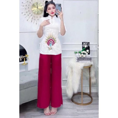 Đồ Lsm Đi Chùa Thêu Con Công Mẹ và Bé