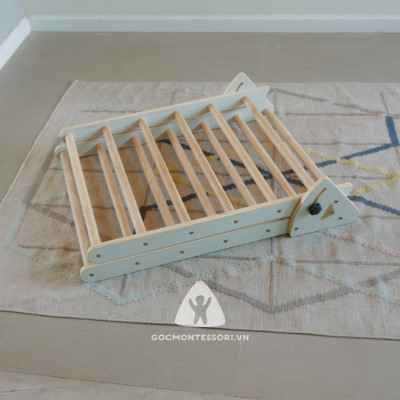Thang Tam Giác Vận Động Pikler Triangle Gấp Gọn Góc Montessori- Giúp Trẻ Phát Triển Vận Động Thô