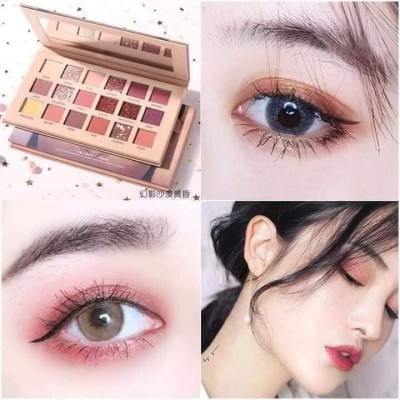 Kẻ mắt 18 màu gồm 12 màu lì và 6 màu nhũ mềm mịn ,siêu bám da ,không bị trôi ,lem , dụng cụ trang điểm ,có thể phối màu yêu thích giúp đôi mắt nổi bật hơn , tôn lên vẻ đẹp ngọt ngào nữ tính