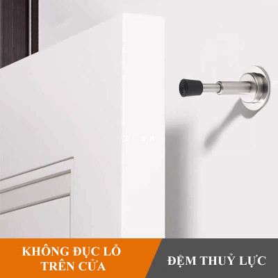 Chặn Cửa Lò Xo Chống Va Đập Cửa KUNBE Kèm Đệm Cao Su Giảm Chấn, Chống Sập Cửa