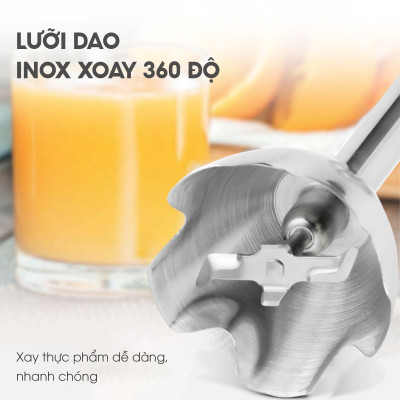 Máy xay sinh tố cầm tay đa năng Lebenlang LBL3638, công suất 1000W, lưỡi dao 2 cánh, bảo hành 2 năm – hàng chính hãng