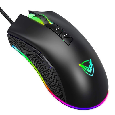 Chuột chơi game có dây PICTEK PC217 10000 DPI RGB 8 nút 5000FPS 100IPS cảm biến PMW3325 - Hàng Chính Hãng