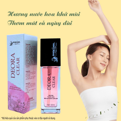 COMBO 3 Lọ Xịt Khử Mùi DEORA CLEAR Quyên Lara 50ml, Khử Mùi Hôi Nách, Ngăn Tiết Mồ Hôi