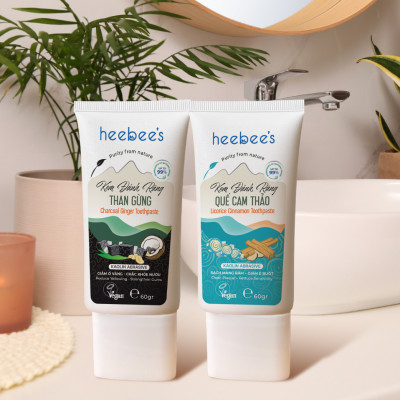Kem Đánh Răng Thảo Dược Thuần Chay Than Gừng - Giảm ố vàng, Chắc khỏe nướu 60 Gram