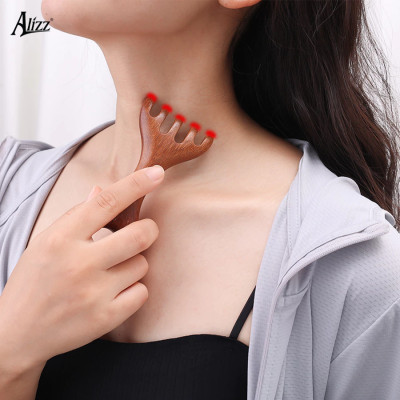 Lược Gỗ Đàn Hương 2 Đầu Massage Kinh Tuyến Toàn Thân