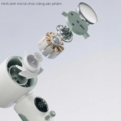 Quạt Cầm Tay Mini GDV SS-026 Có 199 Tốc Độ, Màn LED Hiển Thị, Tích Hợp Sò Lạnh - Màu Ngẫu Nhiên - Hàng Chính Hãng