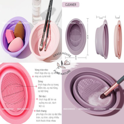 DỤNG CỤ VỆ SINH LÀM SẠCH CỌ TRANG ĐIỂM, DẠNG MÚT KHÔ, VỆ SINH CỌ MAKEUP DỄ DÀNG, GẤP GỌN TIỆN DỤNG 